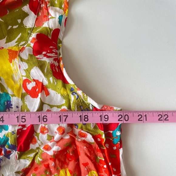 XXI By Forever 21 | Colorful Floral Ruffle Button-Up Sleeveless Dress – Size M - Picture 13 of 16